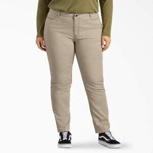 NWT Dickies Women's Sz 18W Plus Perfect Khaki Skinny Fit Pants